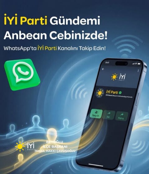 İYİ Parti Resmi WhatsApp Kanalımıza Katılın